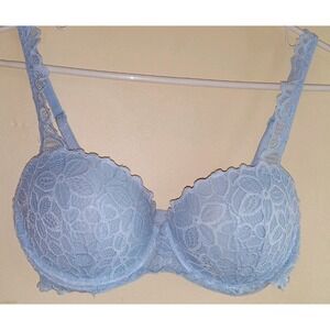 Victoria's Secret PINK Date Push Up Bra Women's Size 34D Baby Blue Pastel